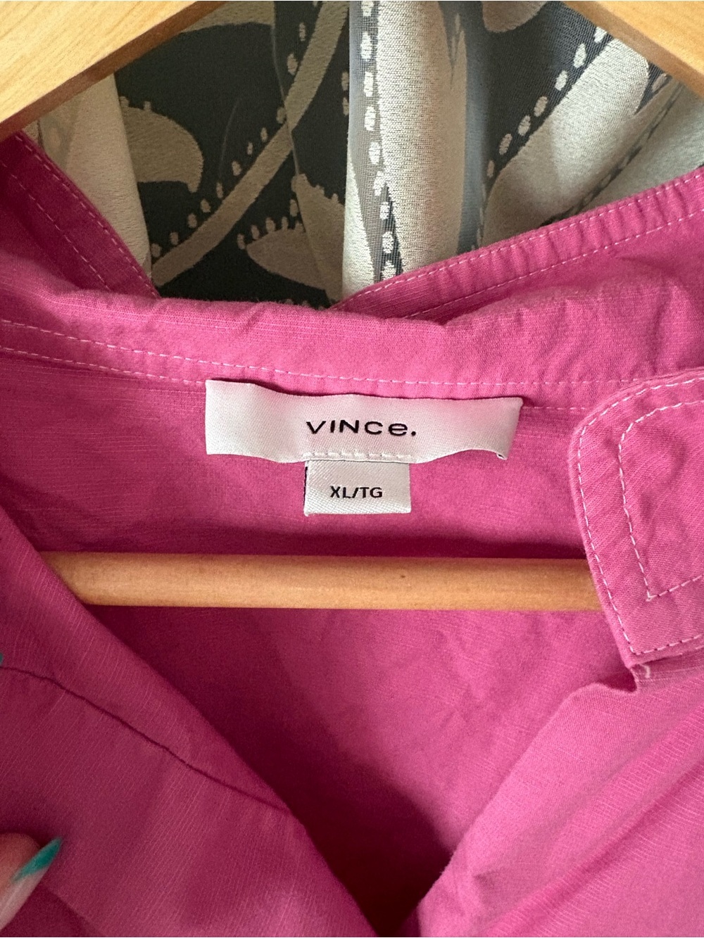 Vince Vibrant Pink Collared Button-Up